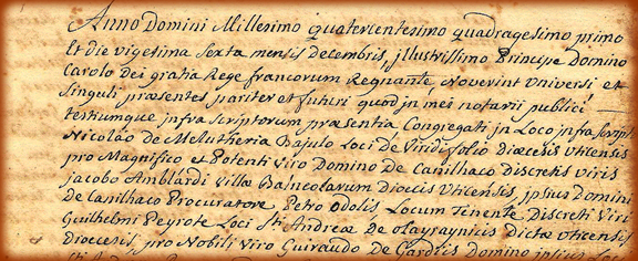 Figure 5. Numérisation de l’auteur.Texte copié et collationné en 1611. Archives paroissiales de St André d’Olérargues