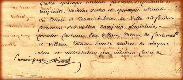 Figure 6. Numérisation de l’auteur. Texte copié et collationné en 1792. Archives paroissiales de St André d’Olérargues